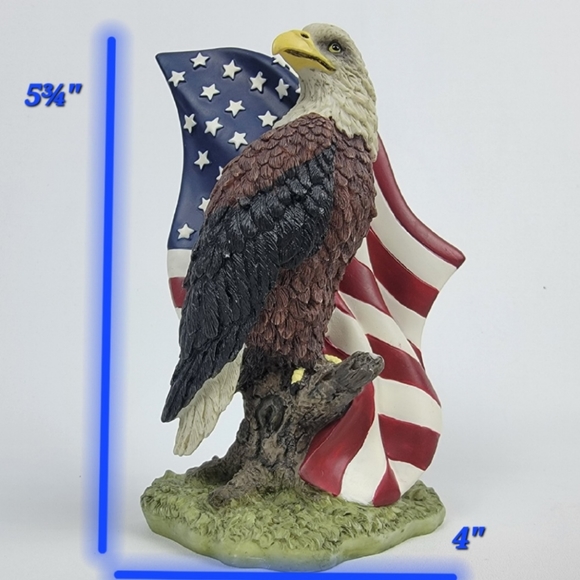 Bald Eagle 1999USA Flag American Statue  Hanging Realistic Life Symbols Ceramic - Picture 8 of 8